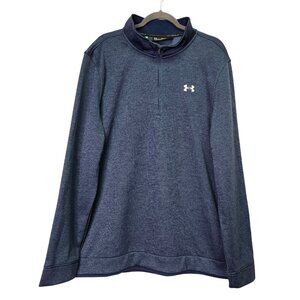 New Under Armour Storm Golf Mens 2XL Navy Heather Performance Fleece Quarter Zip